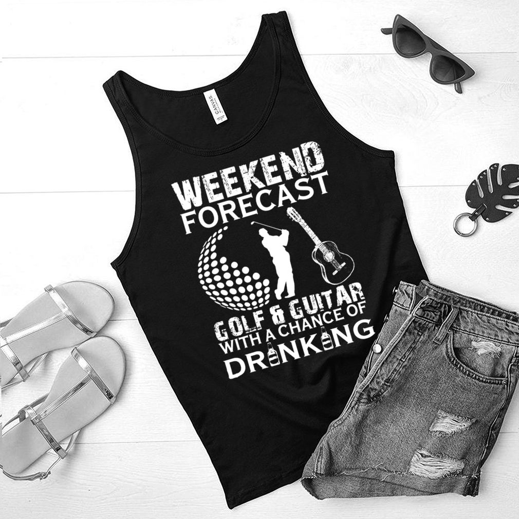 Weekend Forecast Golf Guitar With A Chance Of Drinking shirt