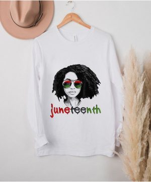 Women’s Black Queen Afro Unapologetically Dope Melanin Girl Juneteenth T shirt