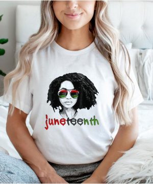 Women’s Black Queen Afro Unapologetically Dope Melanin Girl Juneteenth T shirt