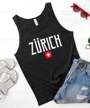 Zurich Switzerland Flag Vintage White Text shirt (5)