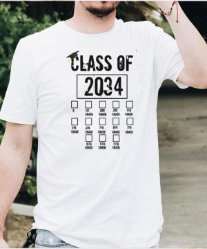 class Of 2034 Grow With Me Check Mark First Day Of School T Shirt