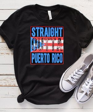 straight Outta Puerto Rico American Flag Shirt