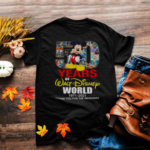 50 years of walt disney 1971 2021 thank you for the memories shirt