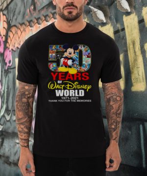 50 years of walt disney 1971 2021 thank you for the memories shirt