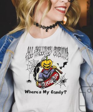 All Hallows Evening Halloween Wheres My Candy T shirt