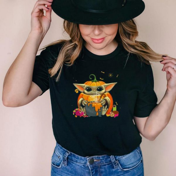 Baby yoda coslay pumpkin shirt