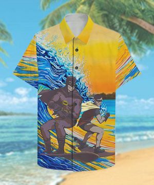Batman and Robin Surfing Hawaiian Shirt and Summer Shorts Hawaiian Shirts