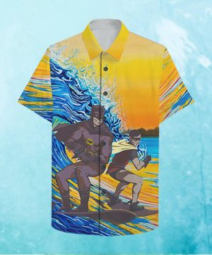 Batman and Robin Surfing Hawaiian Shirt and Summer Shorts Hawaiian Shirts