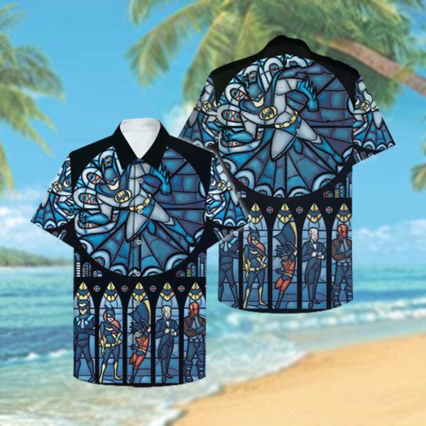 Batman and villain in Cathedral Hawaiian Hawaiian Shirt