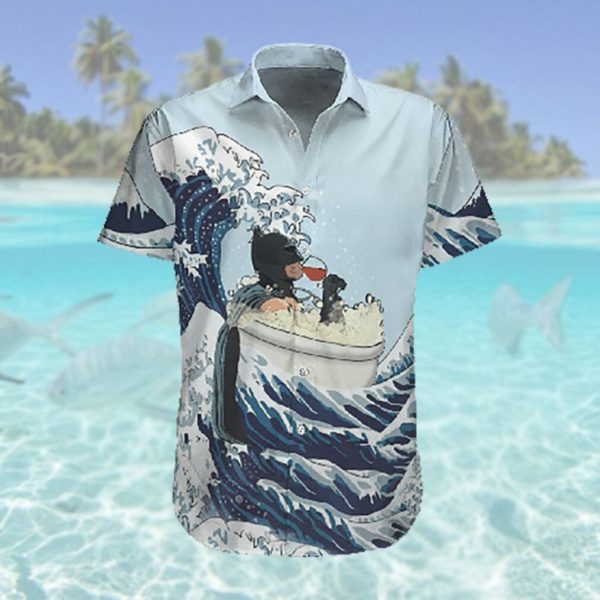 Batman bathtub and drinking Hawaiian Shirt Summer Hawaiian Shirt