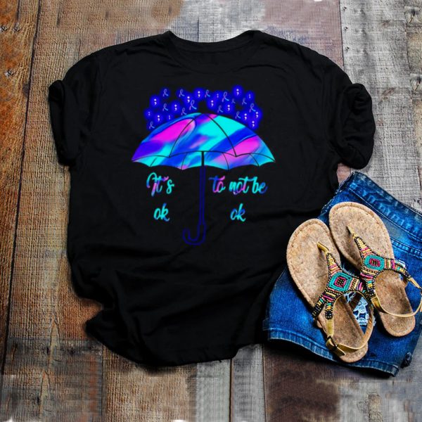 Breast Cancer Umbrella Its Ok To Not Be Ok T hoodie, tank top, sweater and long sleeve