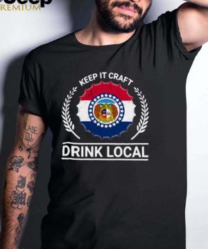 Drink Local Missouri Vintage State Flag Beer Bottle Cap T shirt