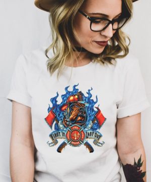 First in Courage Last out Honor Firefighter Dog shirt