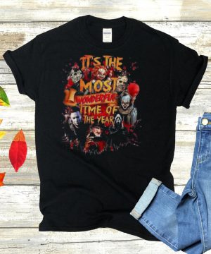Halloween Horror Movie Characters Its The Most Wonderful Time Of The Year Shirt