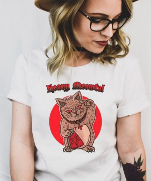 Heavy Meowtal Metal Lucky Cat Hail Satan Kitten Rock Music T shirt