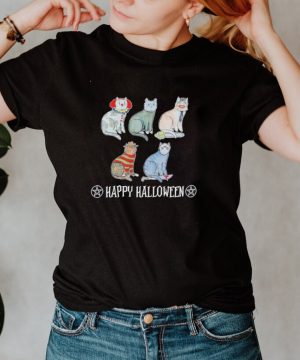 Horror Movie Character Cat Happy Halloween shirt