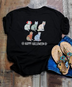 Horror Movie Character Cat Happy Halloween shirt