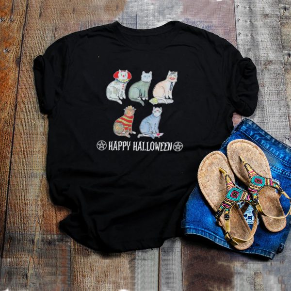 Horror Movie Character Cat Happy Halloween shirt
