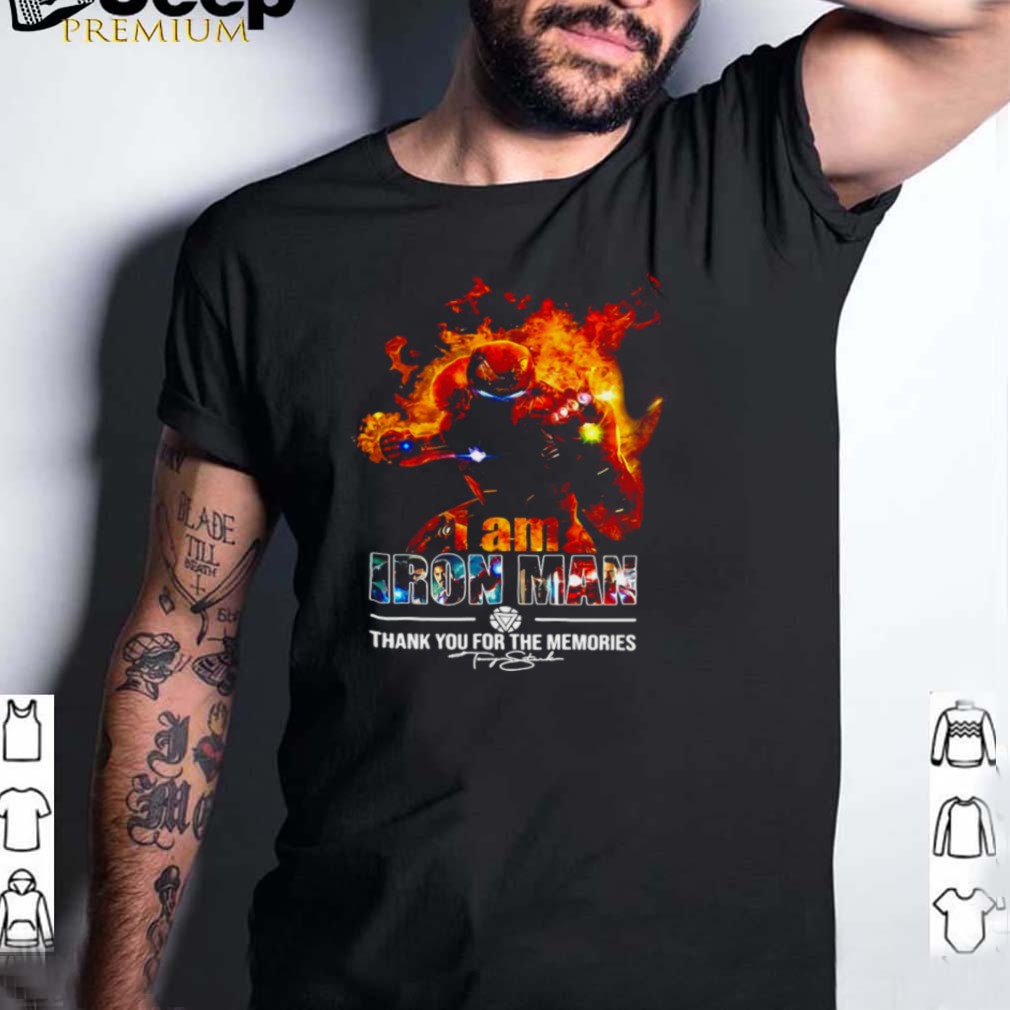 I Am Iron Man Thank You For The Memories Signature T shirt I Am Iron Man Thank You For The Memories Signature T shirt