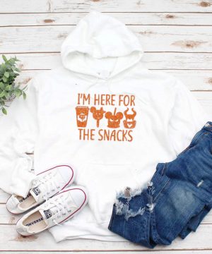 Im Here For The Snacks Disney Jack Skeleton and Witch Halloween shirt