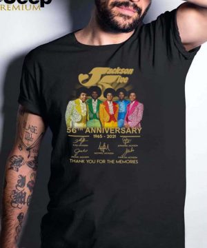 Jackson Five members 56th anniversary 1965 2021 thank you for the memories signatures shirt