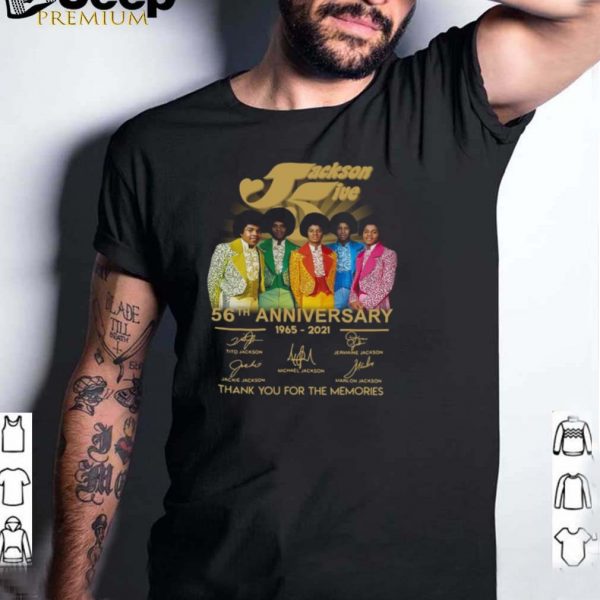 Jackson Five members 56th anniversary 1965 2021 thank you for the memories signatures shirt