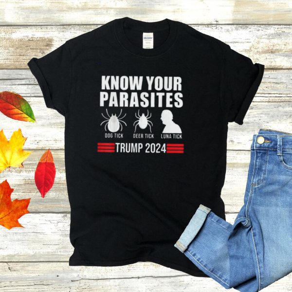 Know Your Parasites Dog Tick Deer Tick And Biden Luna Tick anti Biden Funny Vote Trump 2024 hoodie, tank top, sweater