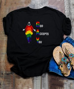 LGBT Pride God Accepts You Jesus Rainbow T hoodie, tank top, sweater