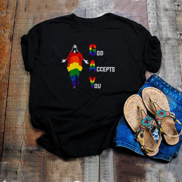 LGBT Pride God Accepts You Jesus Rainbow T hoodie, tank top, sweater