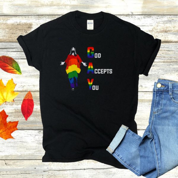 LGBT Pride God Accepts You Jesus Rainbow T hoodie, tank top, sweater