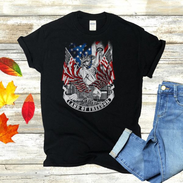 Liberty Eagle American Flag Land Of Freedom T hoodie, tank top, sweater