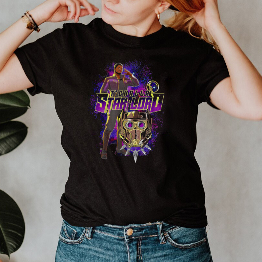 Marvel What If TChalla Star Lord Hero Shot shirt Marvel What If TChalla Star Lord Hero Shot shirt