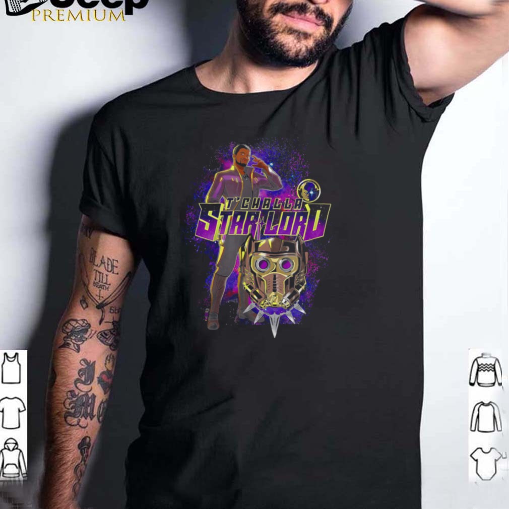 Marvel What If TChalla Star Lord Hero Shot shirt Marvel What If TChalla Star Lord Hero Shot shirt