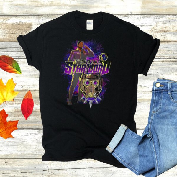 Marvel What If TChalla Star Lord Hero Shot shirt