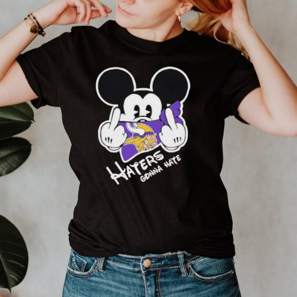 Mickey haters gonna minnesota american football team shirt