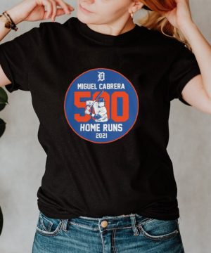 Miguel Cabrera Detroit Tigers 500 Career Home Runs Stats shirt