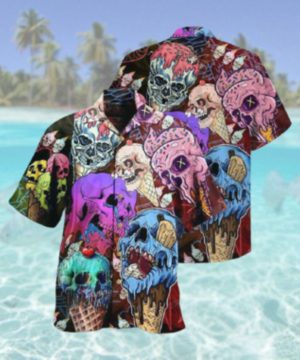 Skull And Ice Cream Hawaiian Hawaiian Shirt