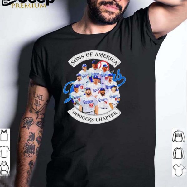 Sons of America Dodgers Chapter signatures shirt