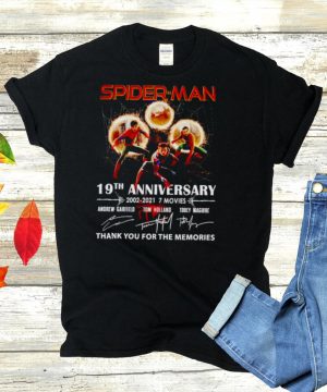 Spider Man 19th Anniversary 2002 2021 thank you for the memories shirt