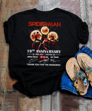 Spider Man 19th Anniversary 2002 2021 thank you for the memories shirt