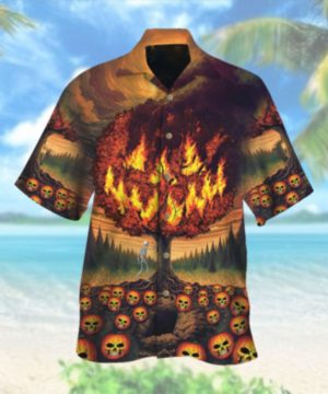 Spooky Pumpkin Village Hawaiian Shirt