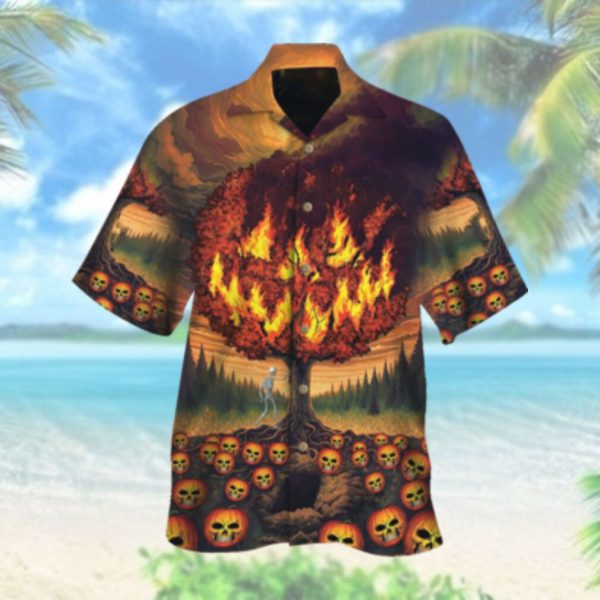 Spooky Pumpkin Village Hawaiian Shirt
