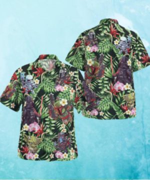 Star wars Mini Characters Floral Hawaiian Hawaiian Shirt