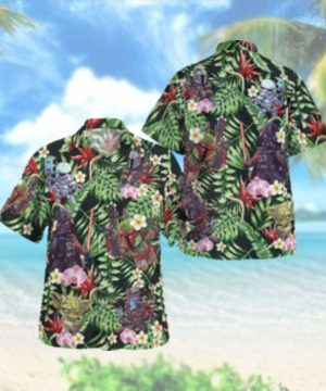 Star wars Mini Characters Floral Hawaiian Hawaiian Shirt