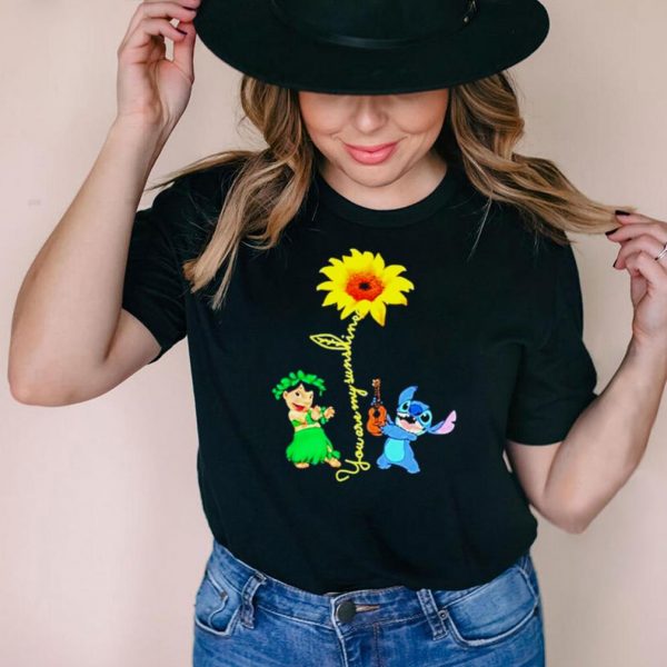 Stitch playing guitar sunflower you are my sunshine shirt