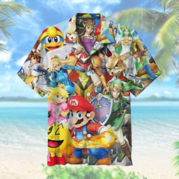 Super Mario Bros Hawaiian Shirt