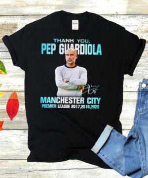 Thank you Pep Guardiola Manchester City signature t shirt