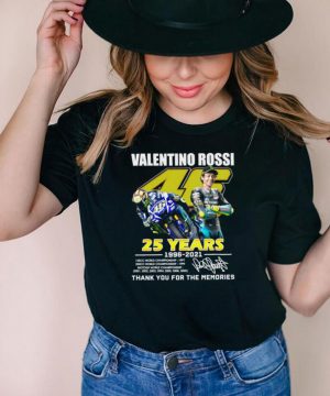 Valentino rossi 25 years 1996 2021 thank you for the memories shirt