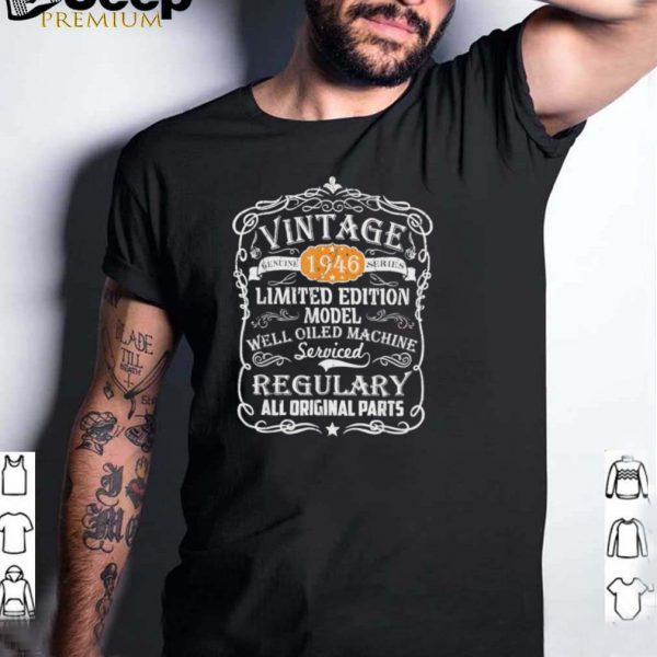 Vintage Made In 1946 Retro Classic 75th Birthday shirt