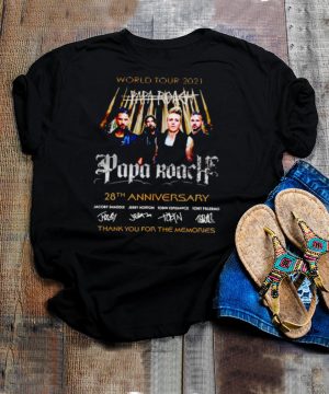 World tour 2021 Papa Roach 28th Anniversary thank you for the memories shirt